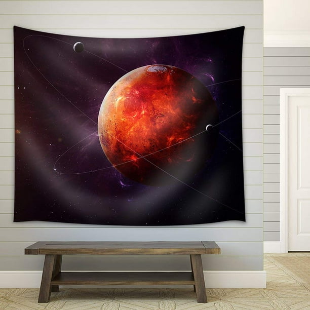 Wall26® Home Decor Red Galaxies 51x60 inches Fabric Tapestry